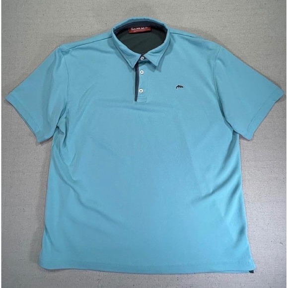 SIMMS Men's Large Fishing Polo Outdoor Golf Wilderness Casual‎ Shirt - Picture 1 of 7